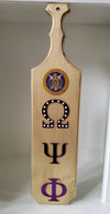 Omega Psi Phi Wood Paddle Gold