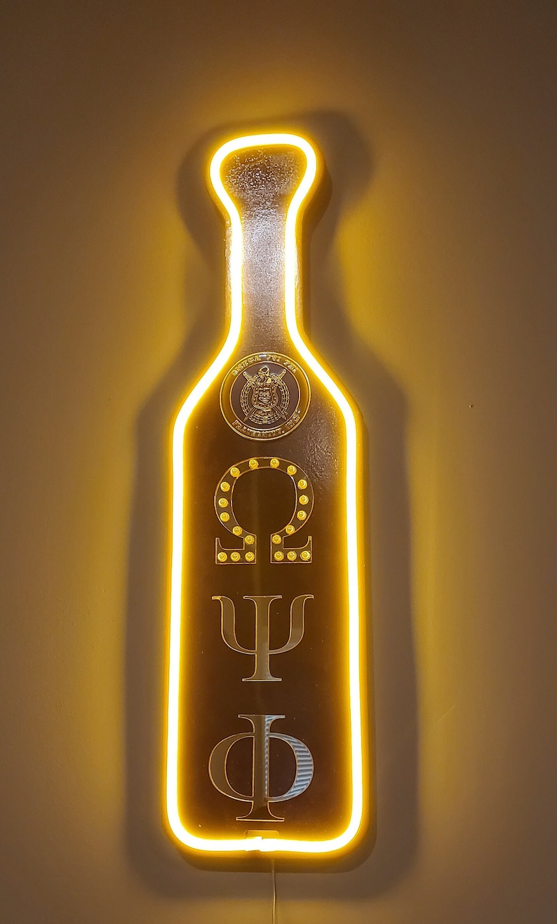 Omega Psi Phi LED Neon Greek Paddle