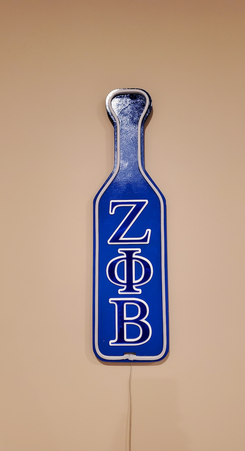 Zeta Phi Beta LED Neon Greek Paddle