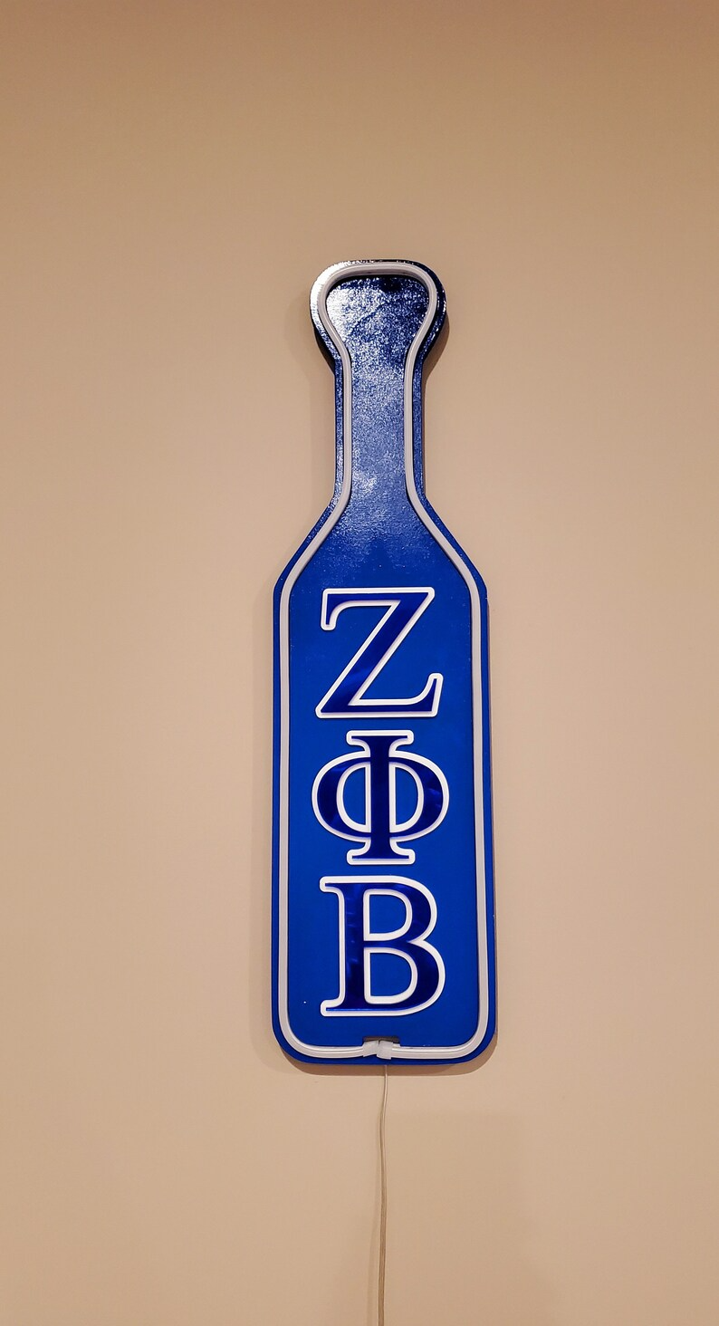 Zeta Phi Beta LED Neon Greek Paddle