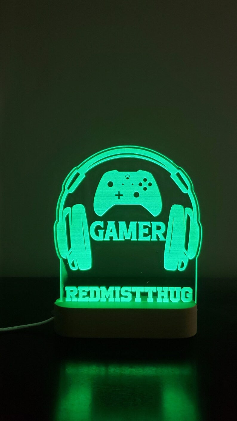 Custom Gamer Tag, Personalized Gamertag Light Sign, Custom twitch sign