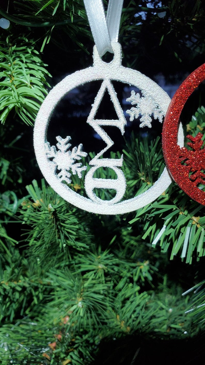 Delta Sigma Theta Bling Christmas Ornaments, Delta Sigma Theta Ornaments , DST, Delta Sigma Theta Sorority, Delta, Deltaversary