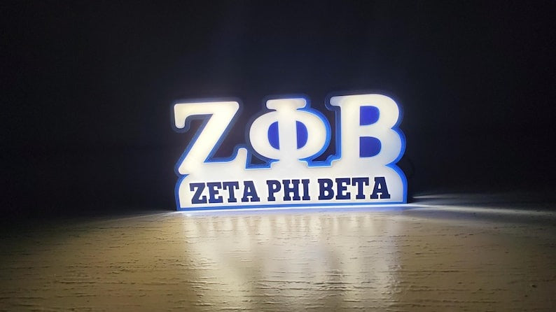 Zeta Phi Beta Led USB Desk Lamp