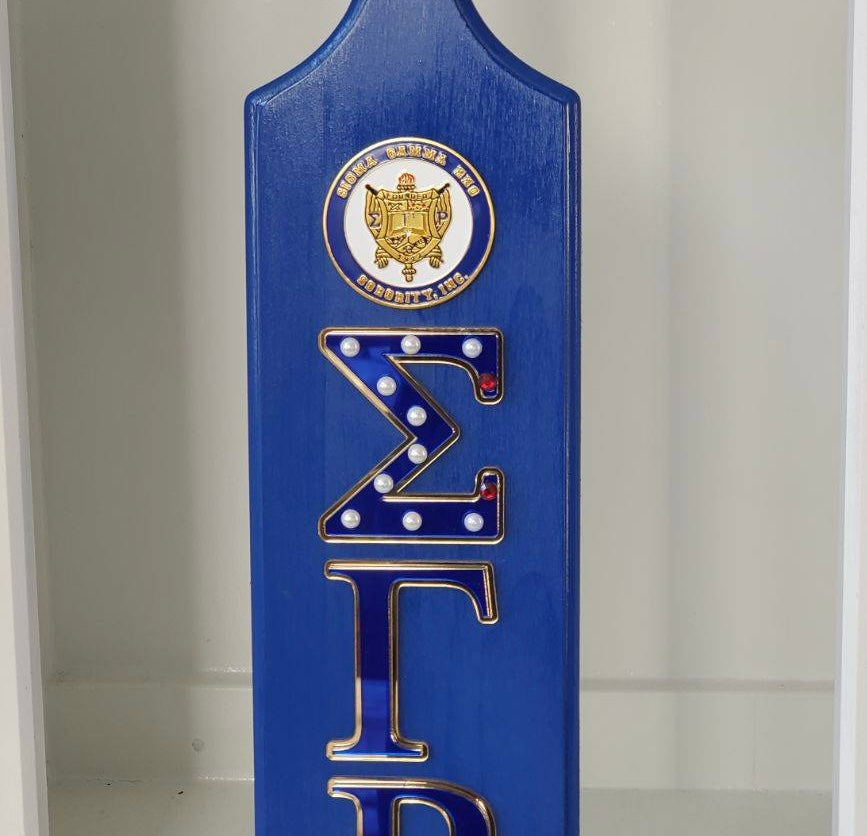 Sigma Gamma Rho Wooden Paddle Blue