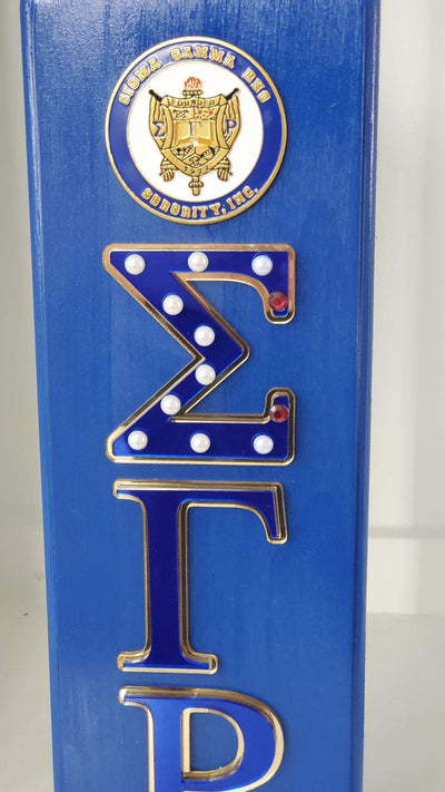 Sigma Gamma Rho Wooden Paddle Blue