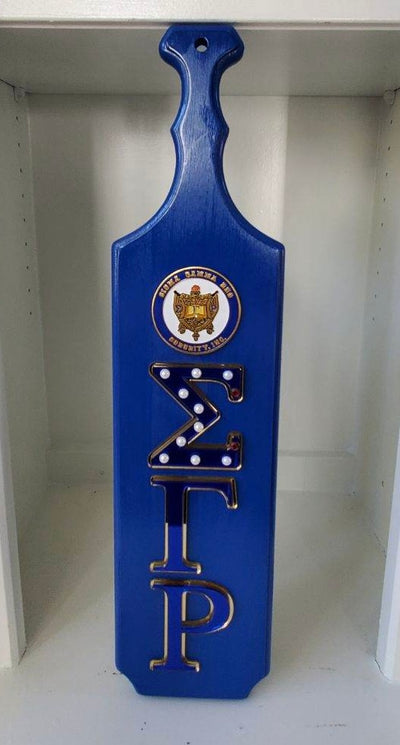 Sigma Gamma Rho Wooden Paddle Blue